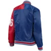 Philadelphia 76ers Courtside Royal Blue Varsity Jacket 1