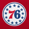 Philadelphia 76ers Domestic Two Tone Red Wool Varsity Jacket 2