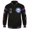 Philadelphia 76ers FISLL x Black History Collection Black Varsity Jacket