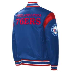 Philadelphia 76ers Force Play Royal Blue Varsity Jacket 1