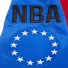 Philadelphia 76ers Mashup Blue Satin Varsity Jacket 5