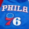 Philadelphia 76ers Mashup Blue Satin Varsity Jacket 6