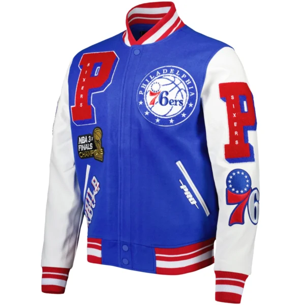 Philadelphia 76ers Mashup Wool Varsity Blue Jacket