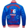 Philadelphia 76ers Old English Varsity Royal Blue Jacket 3