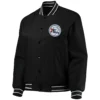 Philadelphia 76ers One Color Black Varsity Jacket