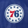Philadelphia 76ers Real Blue Leather Jacket 2