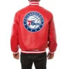 Philadelphia 76ers Real Red Varsity Jacket 1