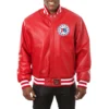 Philadelphia 76ers Real Red Varsity Jacket