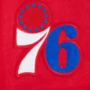 Philadelphia 76ers Red Script Tail Wool Varsity Jacket 4