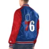 Philadelphia 76ers Renegade Varsity Blue and Red Jacket 1