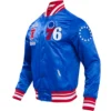 Philadelphia 76ers Retro Classic Varsity Blue Jacket 1