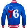 Philadelphia 76ers Retro Classic Varsity Blue Jacket 3