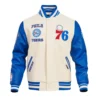 Philadelphia 76ers Retro Classic Varsity Cream Jacket