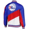 Philadelphia 76ers Ripstop Color Block Varsity Jacket 1