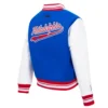 Philadelphia 76ers Script Tail Blue Wool Varsity Jacket 2