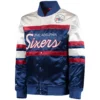 Philadelphia 76ers Script Tail Classics Varsity Jacket