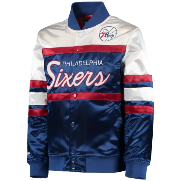 Philadelphia 76ers Script Tail Classics Varsity Jacket