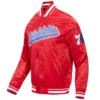 Philadelphia 76ers Script Tail Red Varsity Jacket 1