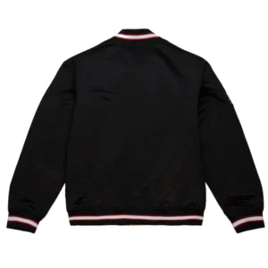 Philadelphia 76ers Team OG 2.0 Satin Black Varsity Jacket 1