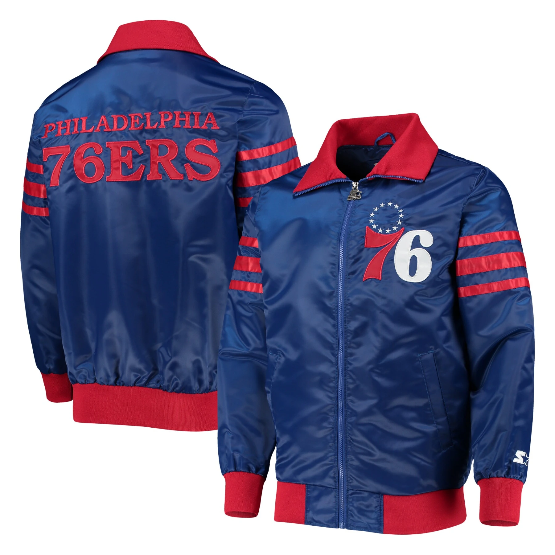 Philadelphia 76ers The Captain II Varsity Blue Jacket 2