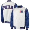 Philadelphia 76ers The Enforcer White Varsity Jacket 2