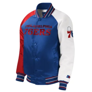 Philadelphia 76ers Youth Raglan Varsity Jacket