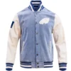 Philadelphia Eagles Blues Denim and Leather Jacket