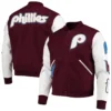 Philadelphia Phillies Classic Logo Wool & Leather Varsity Jacket 3