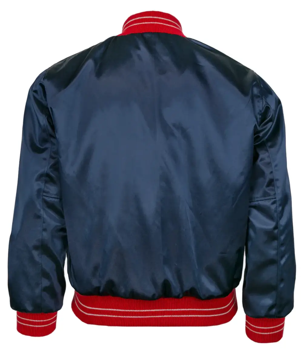Philadelphia Phillies Ebbets 1937 Authentic Satin Navy Varsity Jacket 1