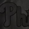 Philadelphia Phillies Full Black Bomber Varsity Leather Jacket For Men's