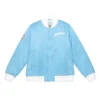 Philadelphia Phillies Heavyweight Full-Snap Sky Blue Satin Varsity Jacket
