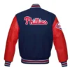 Philadelphia Phillies Letterman Wool & Leather Varsity Jacket 1
