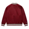 Philadelphia Phillies Lightweight Satin Full-Snap Rib Knitted Satin Maroon Varsity Jacket 1