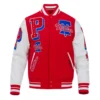 Philadelphia Phillies Mashup Red & White Varsity Jacket 2