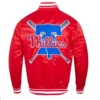 Philadelphia Phillies Mashup Varsity Red Jacket For Men's