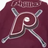 Philadelphia Phillies Mashup Wool Leather Varsity Jacket 9