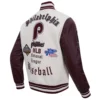 Philadelphia Phillies Old English Wool & Leather Varsity WhiteBlack Jacket 4
