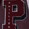 Philadelphia Phillies Old English Wool & Leather Varsity WhiteBlack Jacket 5