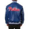 Philadelphia Phillies Real Full Leather Varsity Jacket -Blue 1