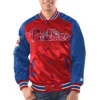 Philadelphia Phillies Renegade RedBlue Satin Varsity Jacket