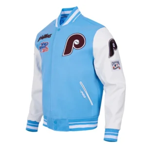 Philadelphia Phillies Retro Classic Blue & White Varsity Jacket