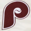 Philadelphia Phillies Retro Classic Full-Snap Satin Varsity White Jacket 5