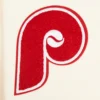 Philadelphia Phillies Retro Classic Womens CreamRed Wool Leather Varsity Jacket 8 1