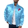 Philadelphia Phillies Satin Trucker Jacket – Blue