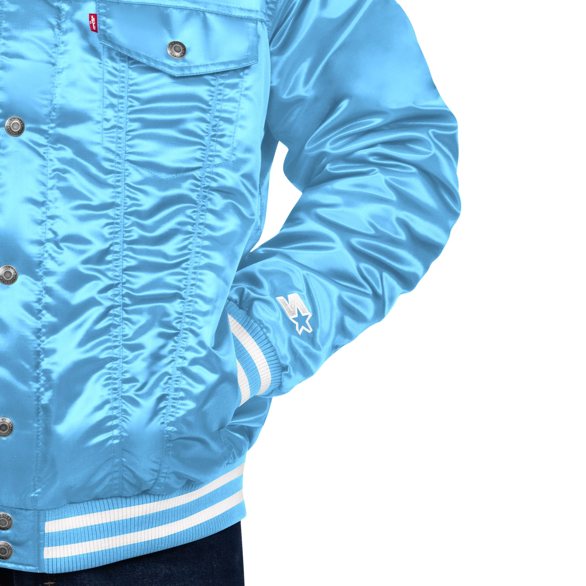 Philadelphia Phillies Satin Trucker Jacket – Blue 2