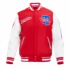 Philadelphia Phillies Script Tail RedWhite Wool & Leather Varsity Jacket