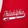 Philadelphia Phillies Script Tail RedWhite Wool & Leather Varsity Jacket 4