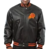 Phoenix Suns Black Full Leather Varsity Jacket