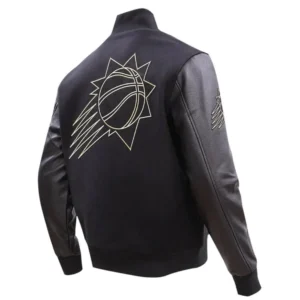 Phoenix Suns Black & Gold Black Varsity Jacket 1