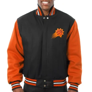 Phoenix Suns Black Two Tone Varsity Jacket
